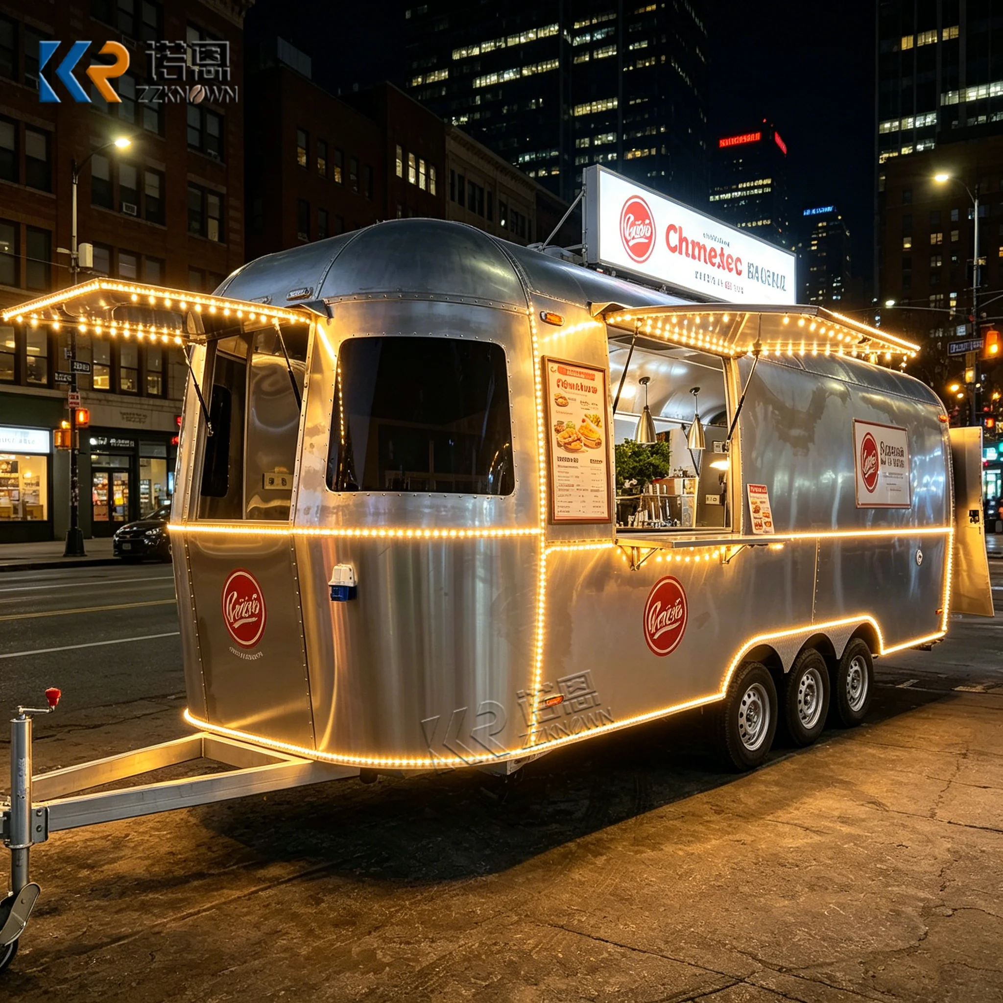 

Mobile Ice Cream Truck Snack Trailer USA Customized Concession Street Catering Food Truck Trailer Fully Equipped