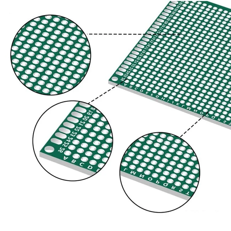 AUKENIEN 7 Werte 40 Stück PCB Board Prototype Lochrasterplatine Kit 2x8 3x7 4x6