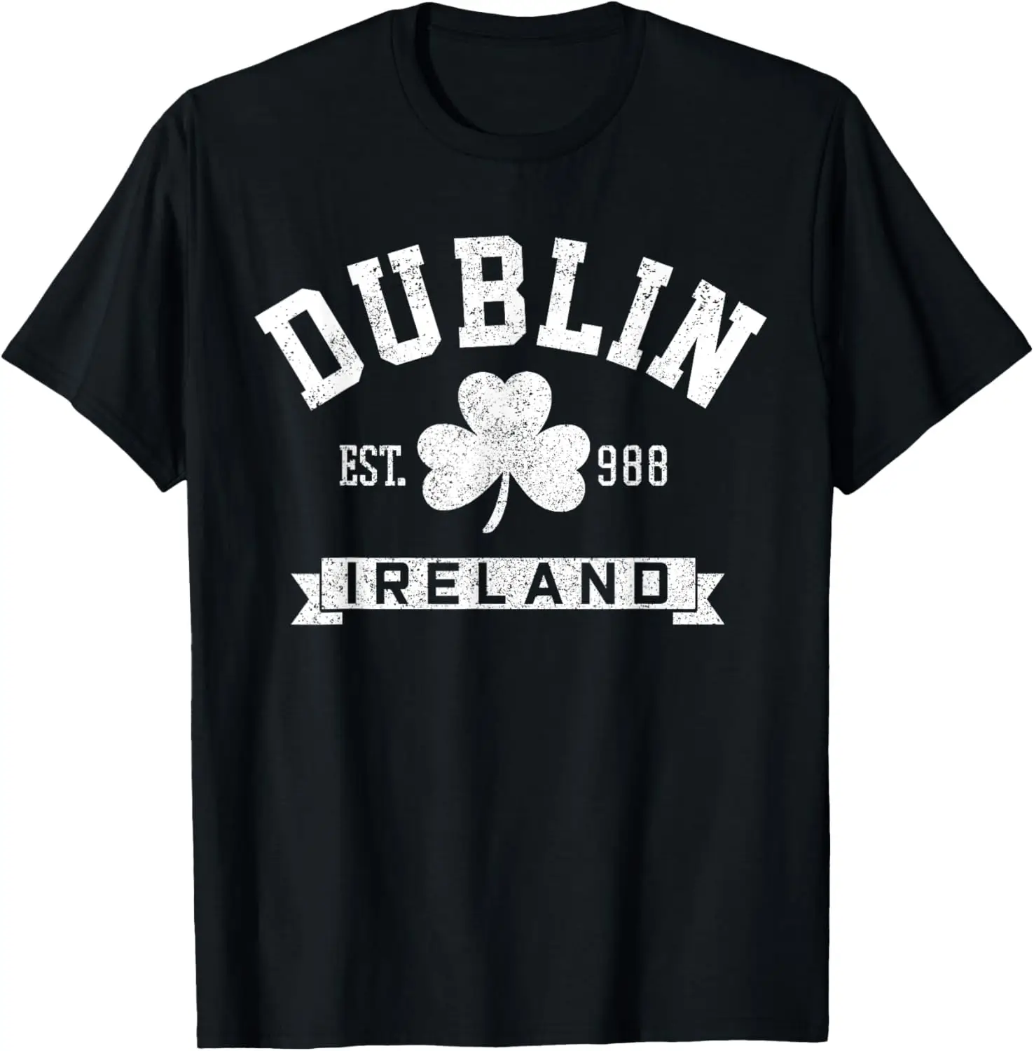 

Футболка Dublin Ireland Est 988 Shamrock на день Святого Патрика