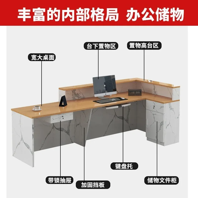 New Chinese-style company front desk, reception desk and bar counter