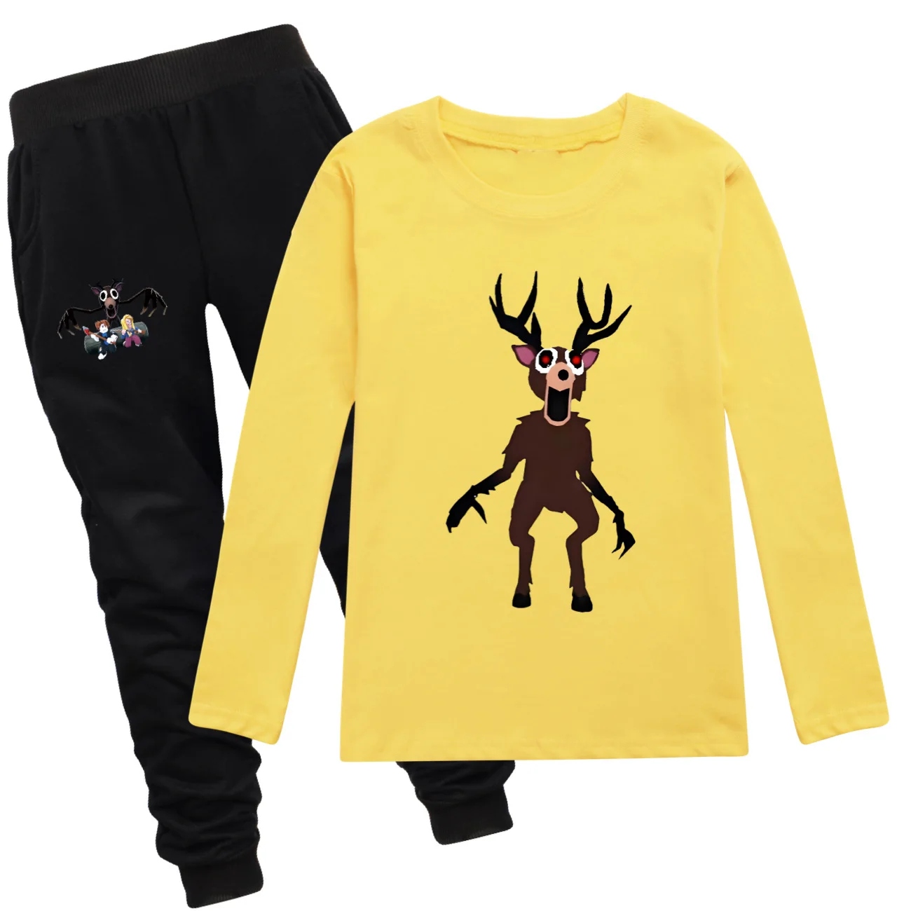 99 Nights In The Forest 2PCs Kids Pajamas Set for Baby Girls & Teen Boys Long Sleeve Cartoon Pyjama Top with Pants
