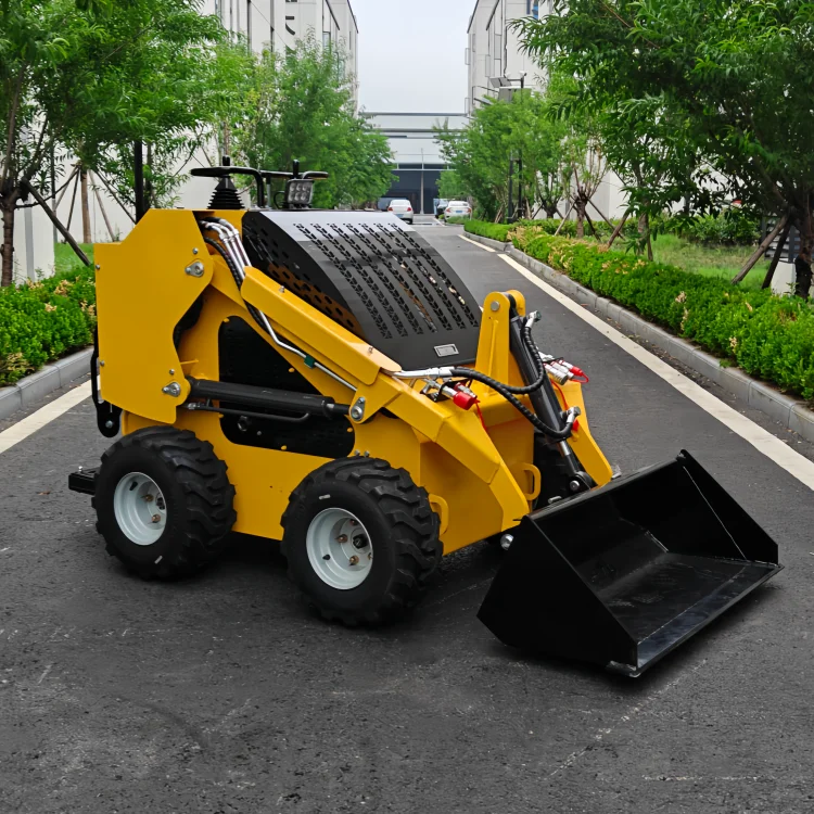 Free Ship SDLOT S500 Stand on Mini Crawler Skid Steer Loader Kubota CE EURO5 EPA Brush Cutter Large Commercial Lawn Trimming Job view 4
