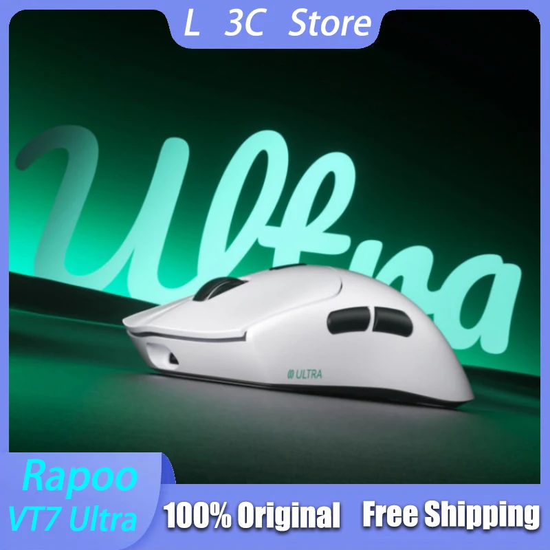 

Rapoo VT7 Ultra Wireless Esports Mouse NearLink Dual 8K Return Rate PAW3950 Lightweight For Large Medium Hands Long Battery Life