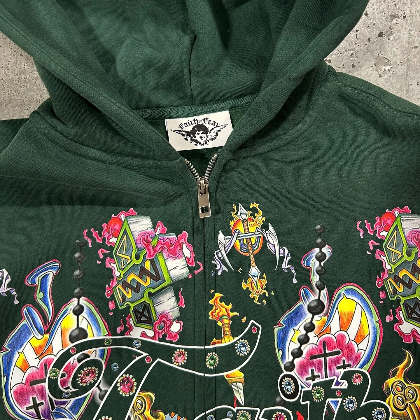American Retro Hooded Sweater For Men And Women Lovers God Lazy Wind Printed Hooded Long Sleeve Zipper Hooded Sweater Promo