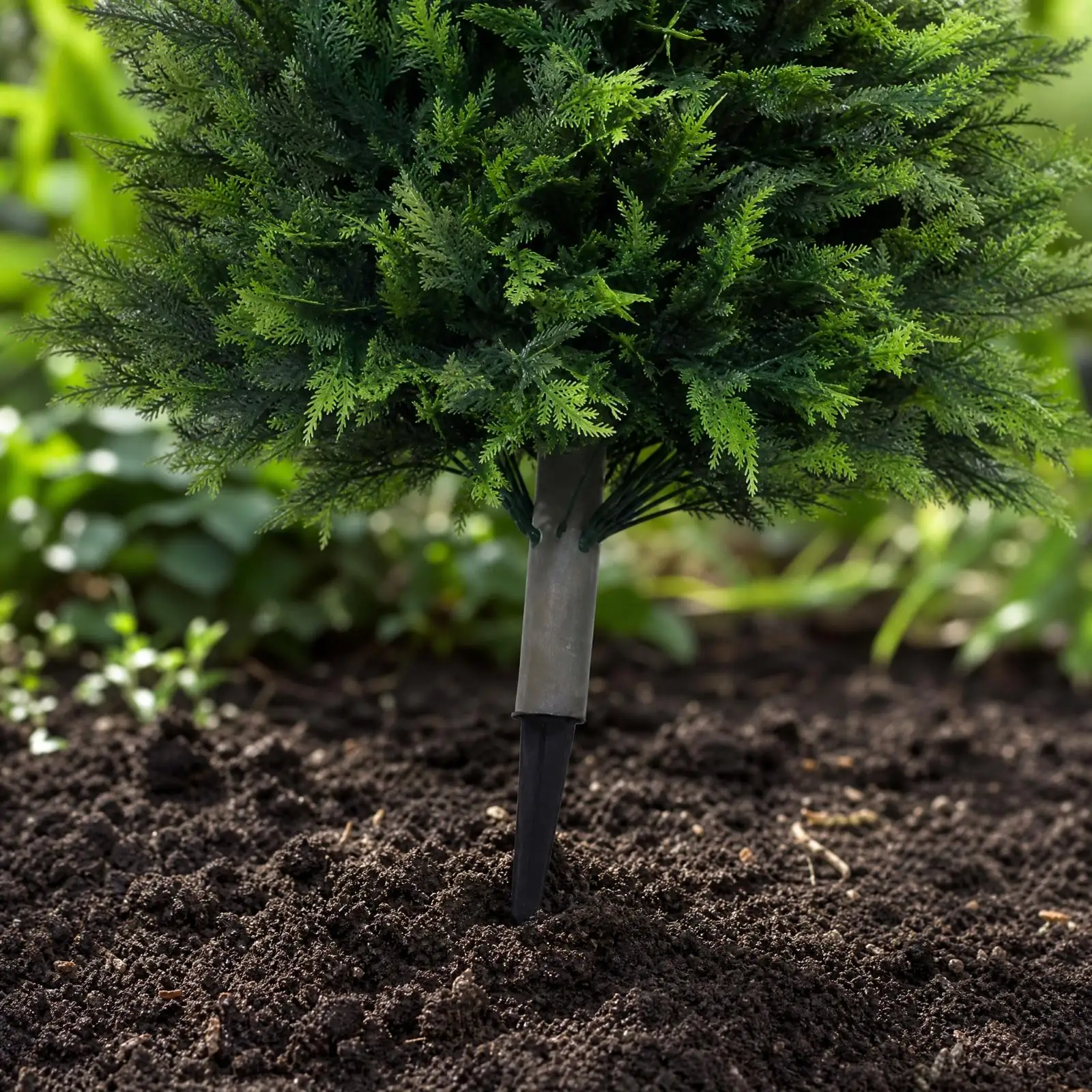 Evergreen Fake Conifer Outdoor Greenery Decor No Watering Needed Garden Stake for Patio Flower Bed Lawn