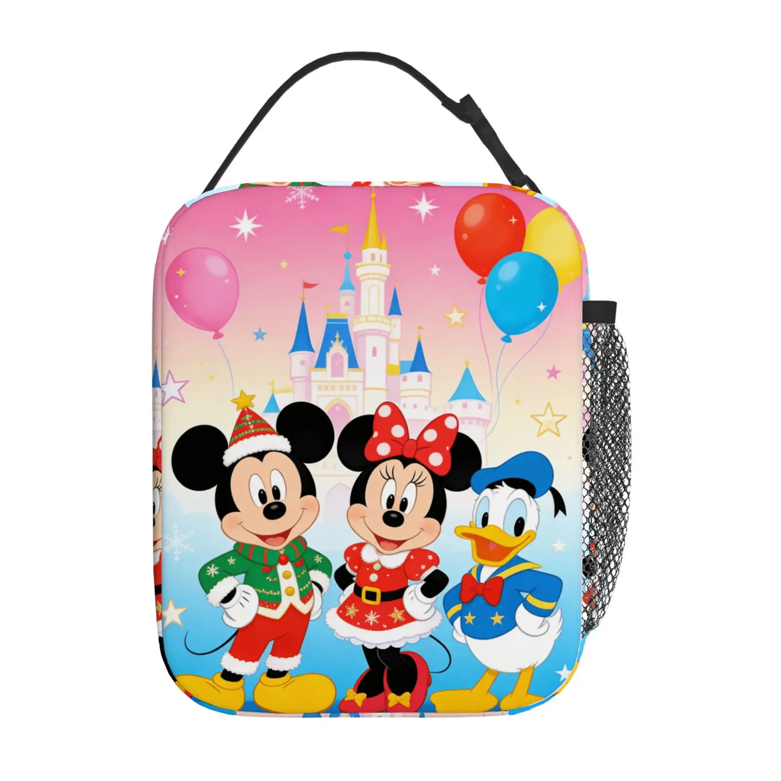 

1pc Mickey and friends theme cute lunch bag, suitable for casual daily application, commuter lunch bag, gift
