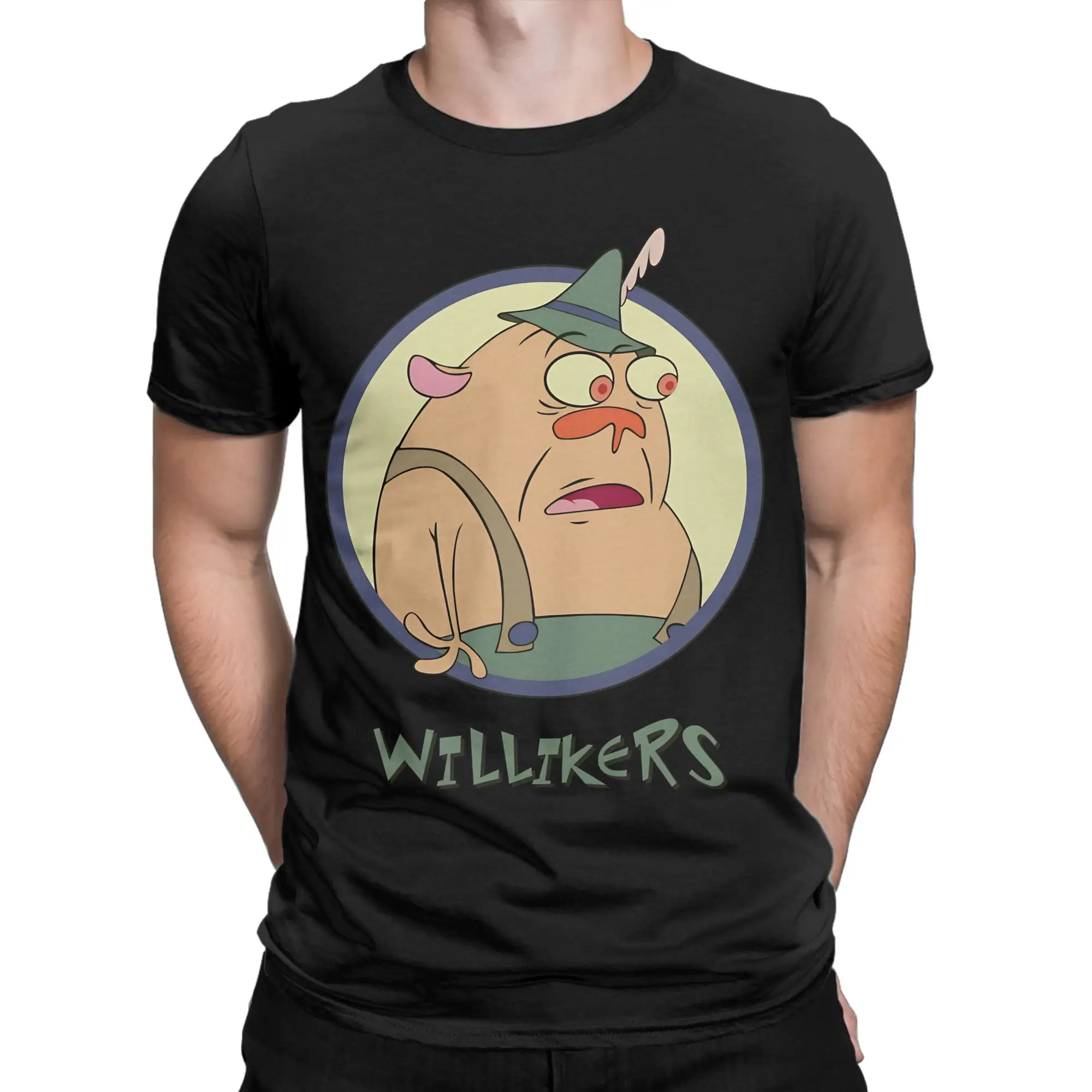 Willikers Funny Graphic 100% Cotton T-Shirt R-Ren & Stimpy Tops Tees For Men