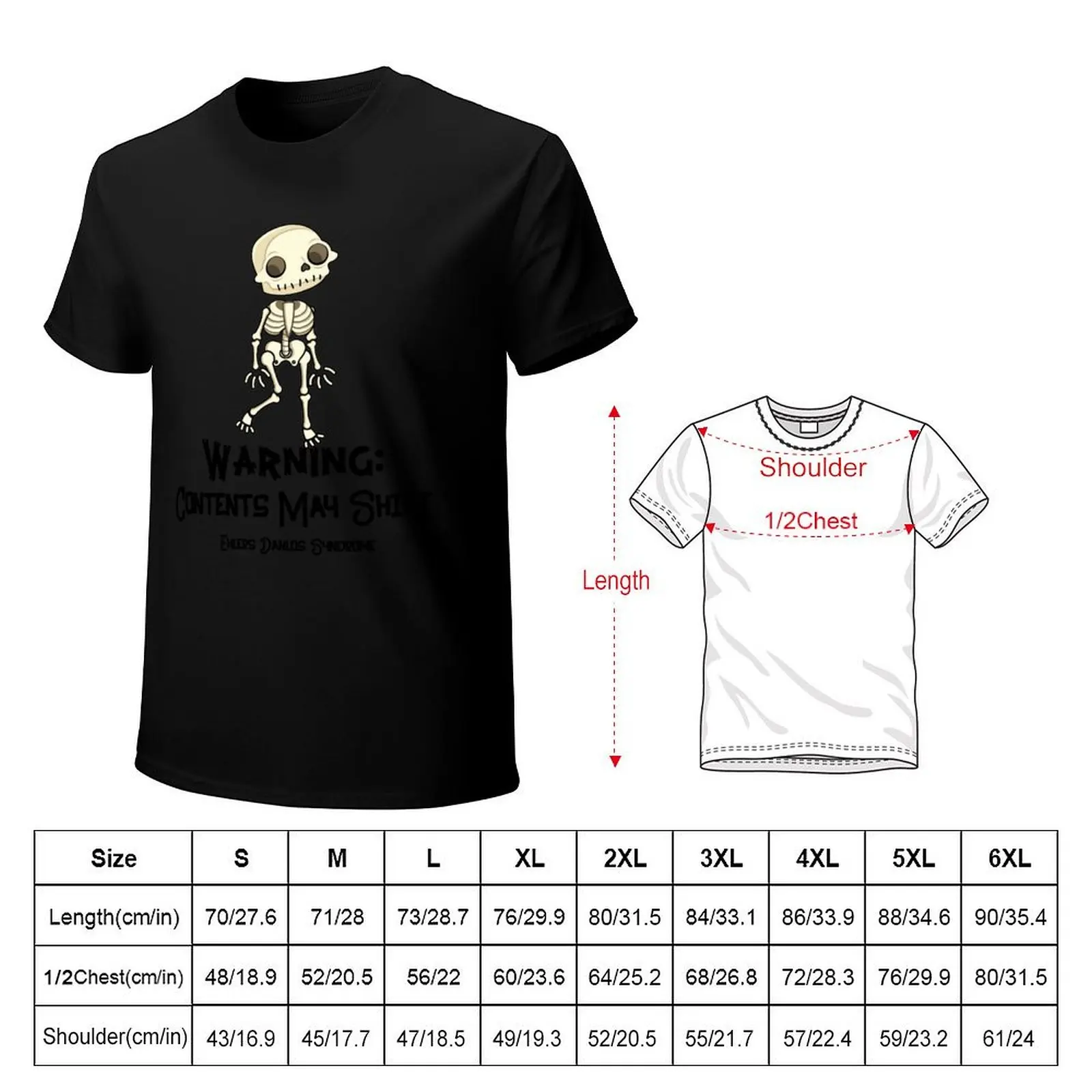 Ehlers Danlos - Warning: Contents May Shift T-Shirt Fashion Graphic Tee for Men