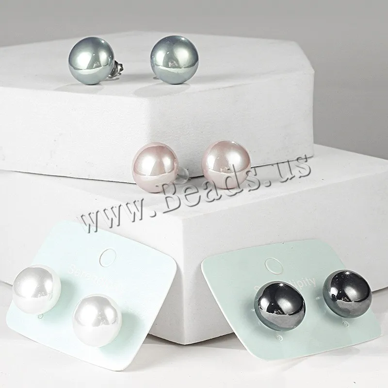 Natural Freshwater Pearl Loose Beads Baroque Lt.pink Skyblue Black White 16x16mm Hole:Approx 1mm, Sold By Pair