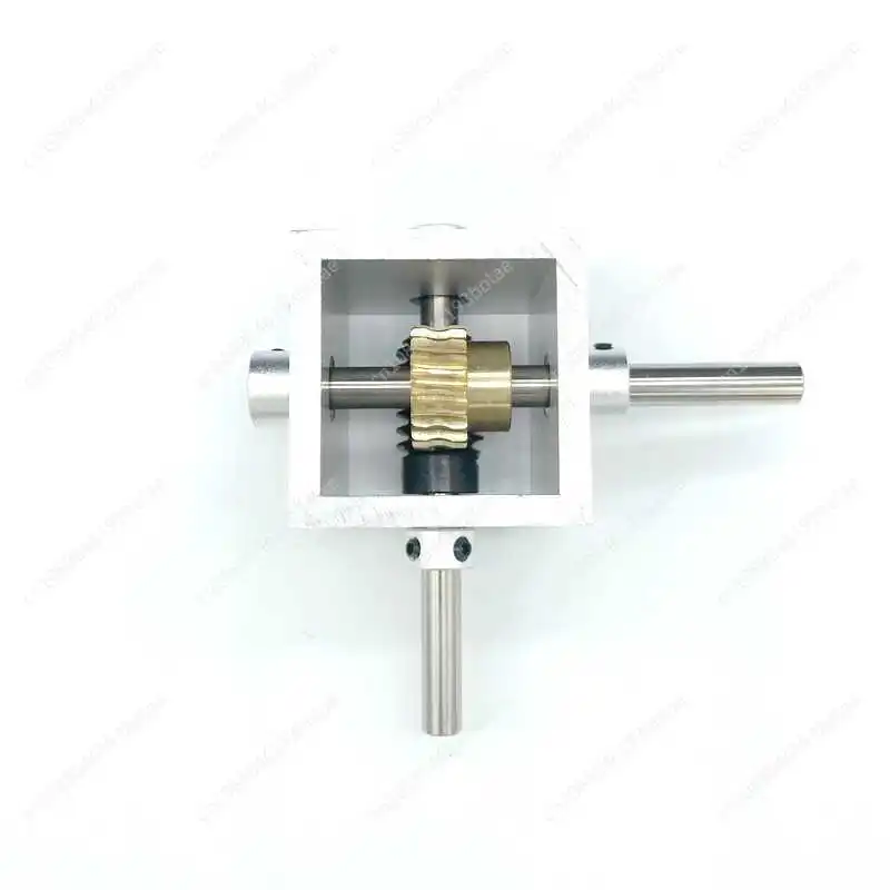 Worm gear reducer, small gearbox, 90 degree right angle reversing gearbox, 1 to 10, 1 to 20 cornerer