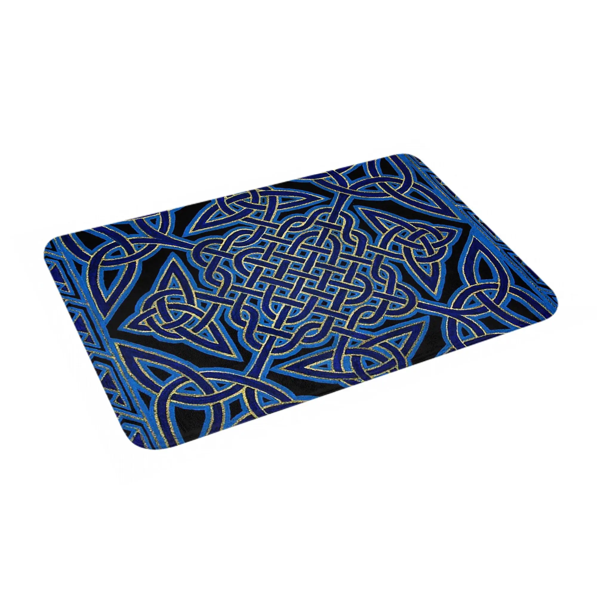 Celtic Meditation Blue Non-slip Doormat Floor Mat Cushion Carpet Rug for Kitchen Entrance Home Balcony Footpad Mats