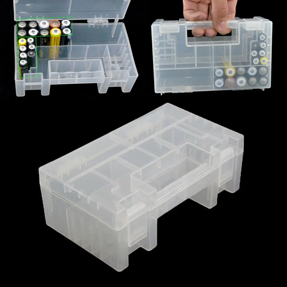 

Durable Compartment for AA AAA Battery Wear Resistant Holder Battery Case Container Storage Box Organizer