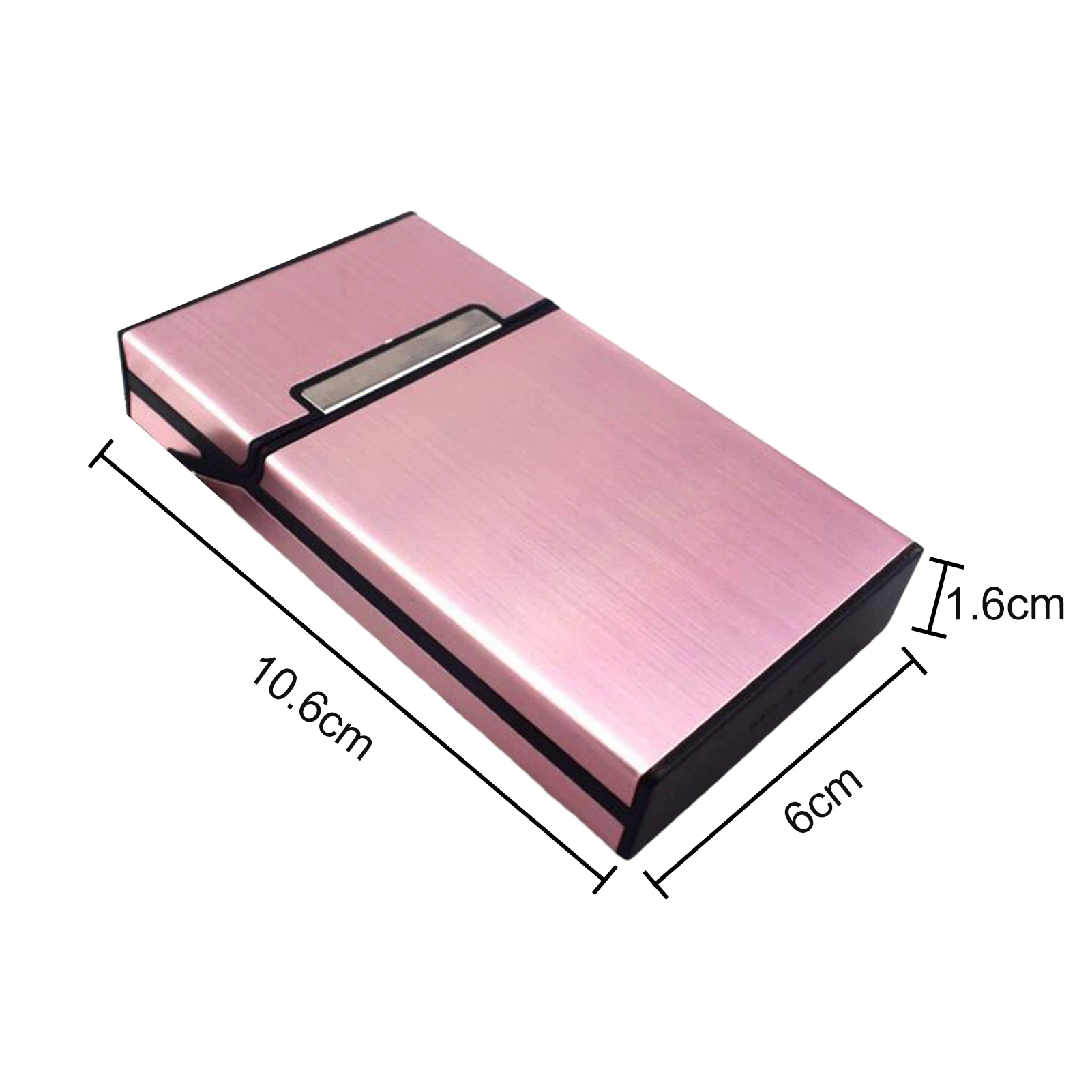 Extended Aluminum Alloy Ultra Thin 20 Sticks Women\'s Cigarette Box Special Cigarette Box Brushed Aluminum Cigarette Case Pocket