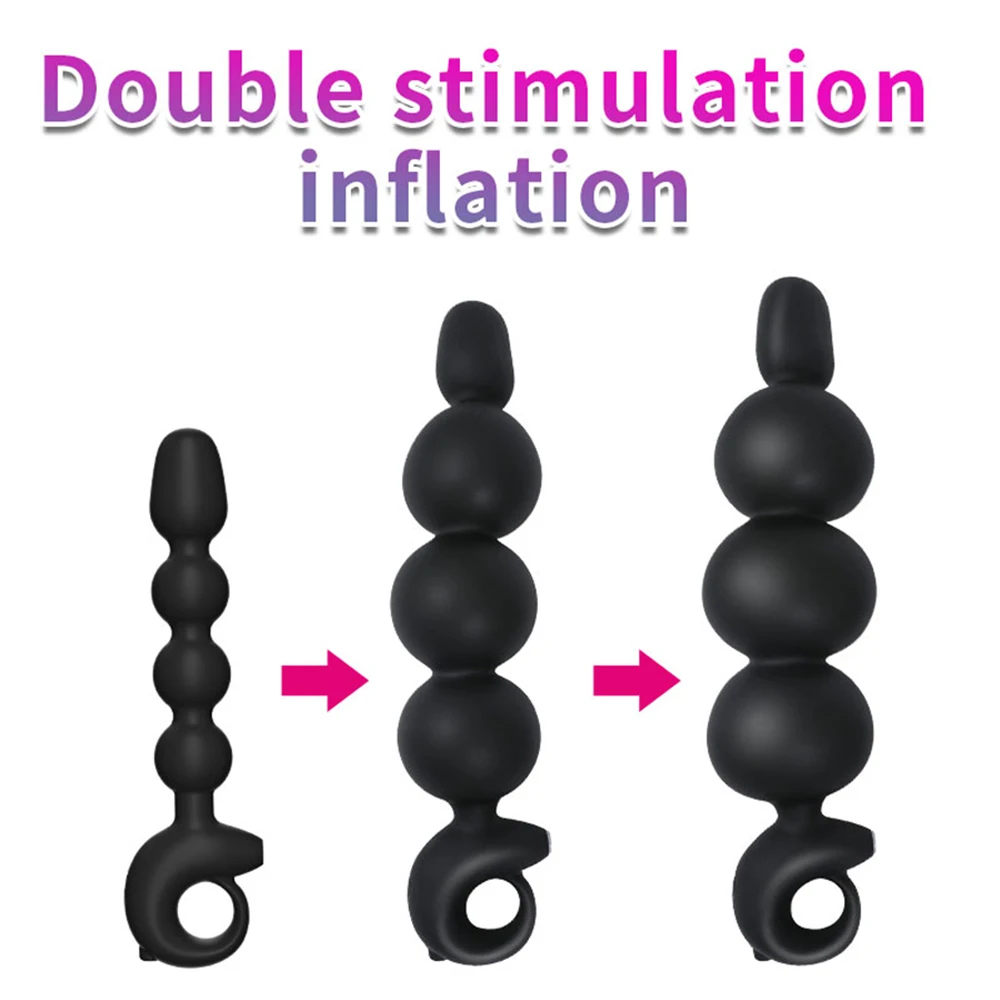 Inflatable Anal Plug Expansion Huge Prostate Massager 10 Modes Vibrating Pump Anus Butt Plug SM Sex Toys For Women men Gay