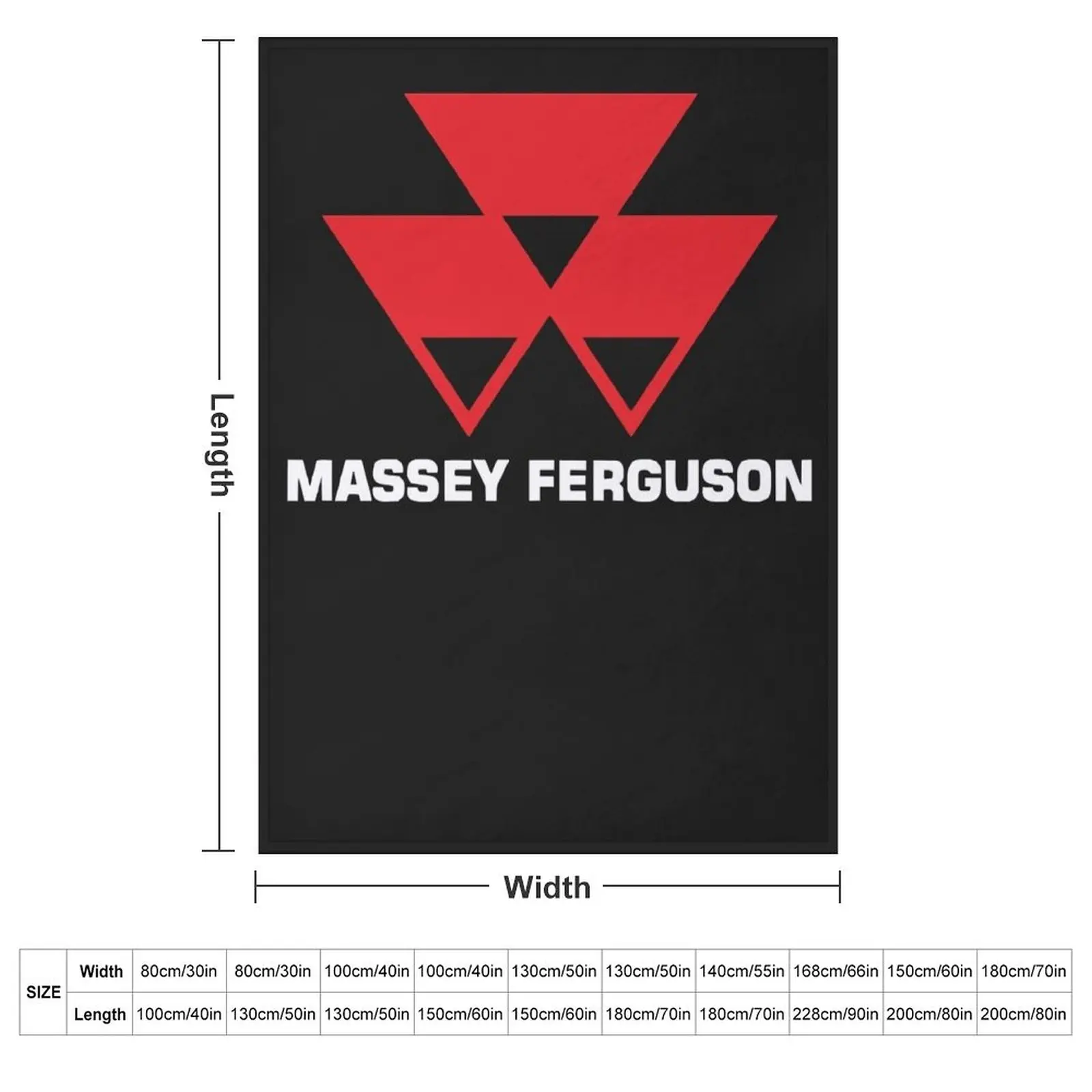 Best seller massey ferguson logo merchandise Throw Blanket couch cozy soft plush fuzzy picnic outdoor blanket