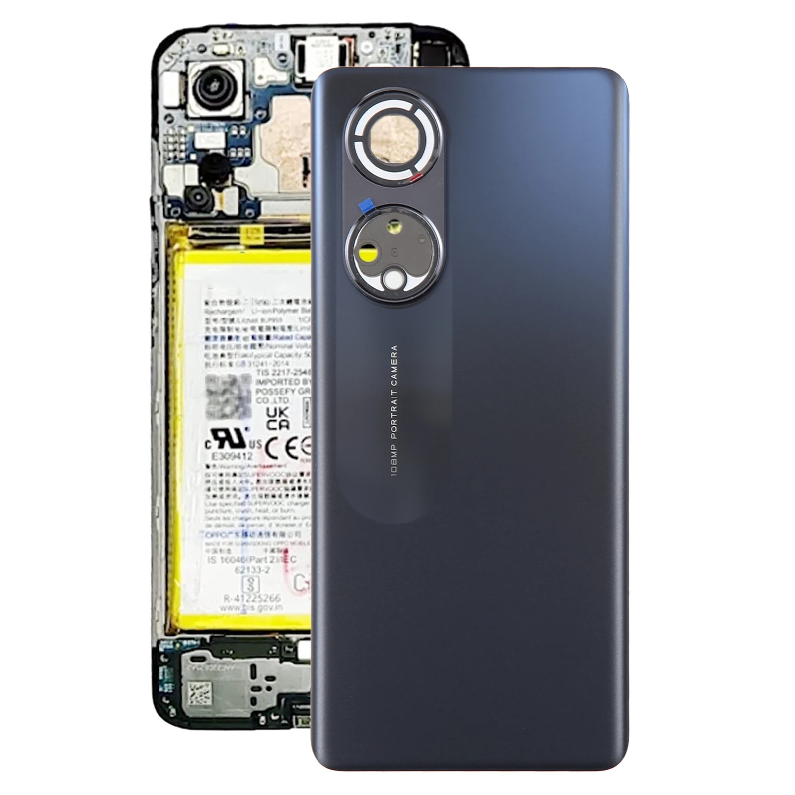 

Задняя крышка аккумуляторного отсека и рамка корпуса для OPPO Reno8 T 5G, запасная часть