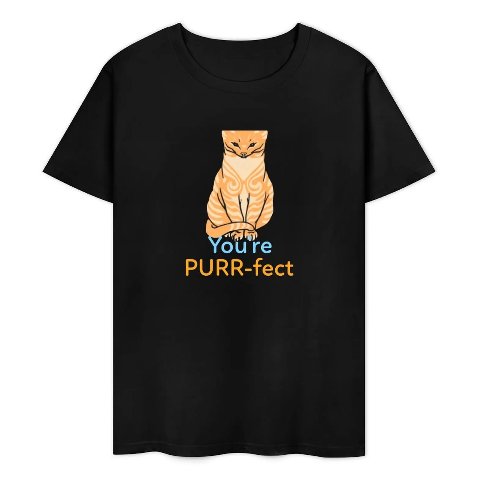 Cute Orange Ginger Cat You're PURR-fect T-Shirt hippie clothes basketball graphic tees anime tshirt plain t shirts men