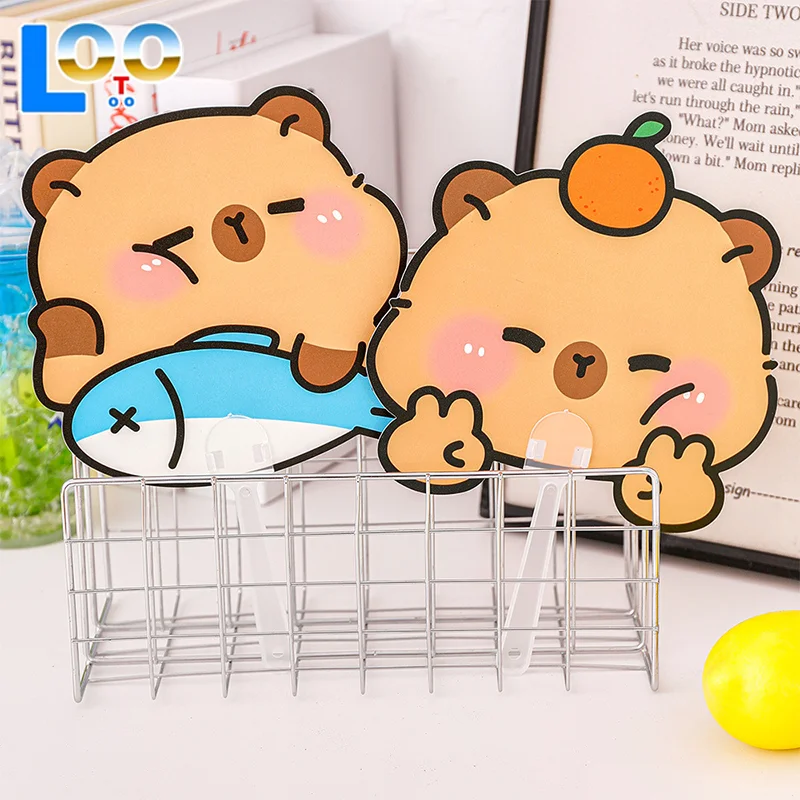 10 قطع لطيف الكرتون كابيبارا شكل البلاستيك مروحة قابلة للطي الصيف المحمولة مروحة تبريد صغيرة طالب مروحة يدوية Kawaii طفل مروحة