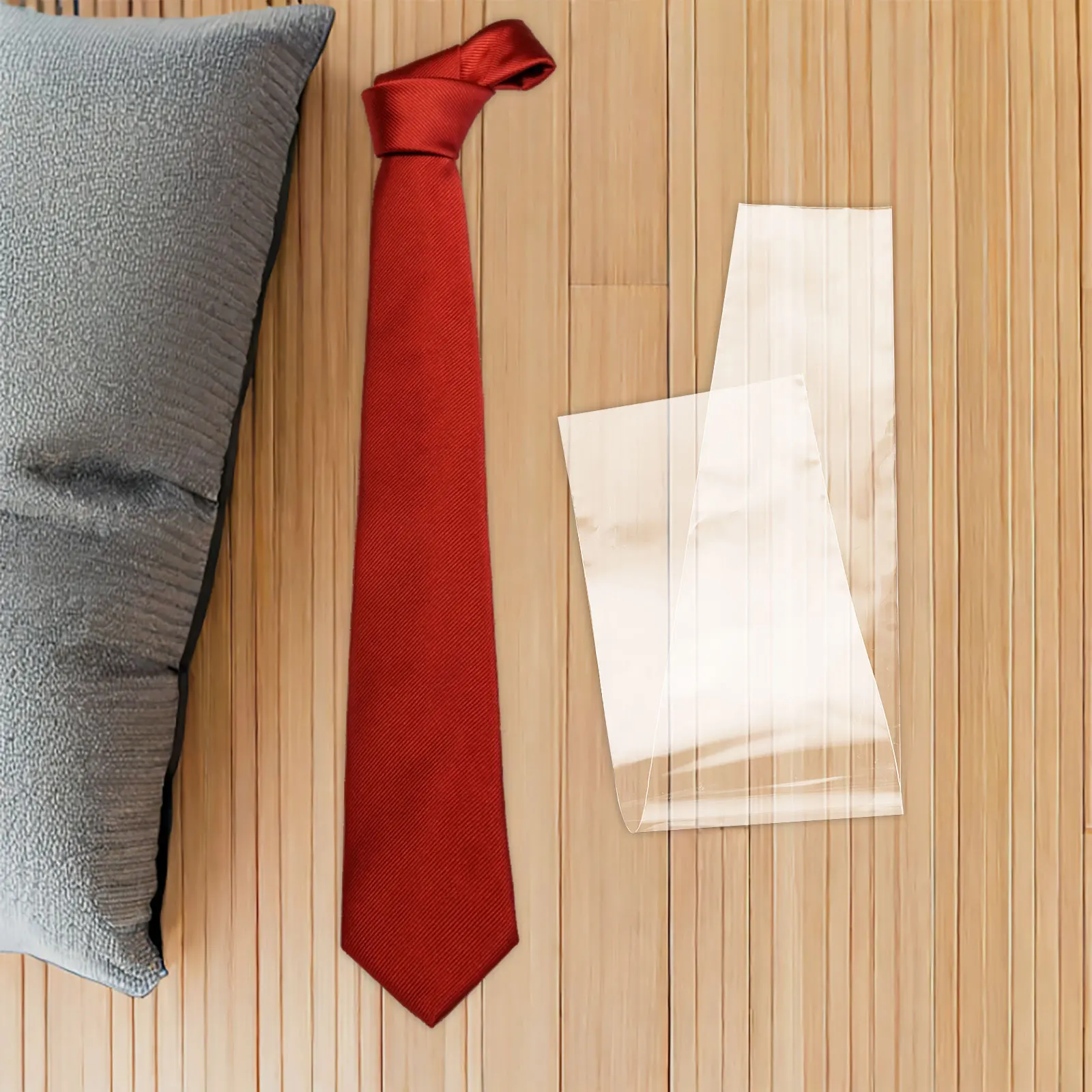 

50 шт., прозрачные упаковочные пакеты для галстуков 77 см x 9 см, прозрачное хранилище для организации галстука, устойчивый к царапинам пыленепроницаемый дорожный галстук