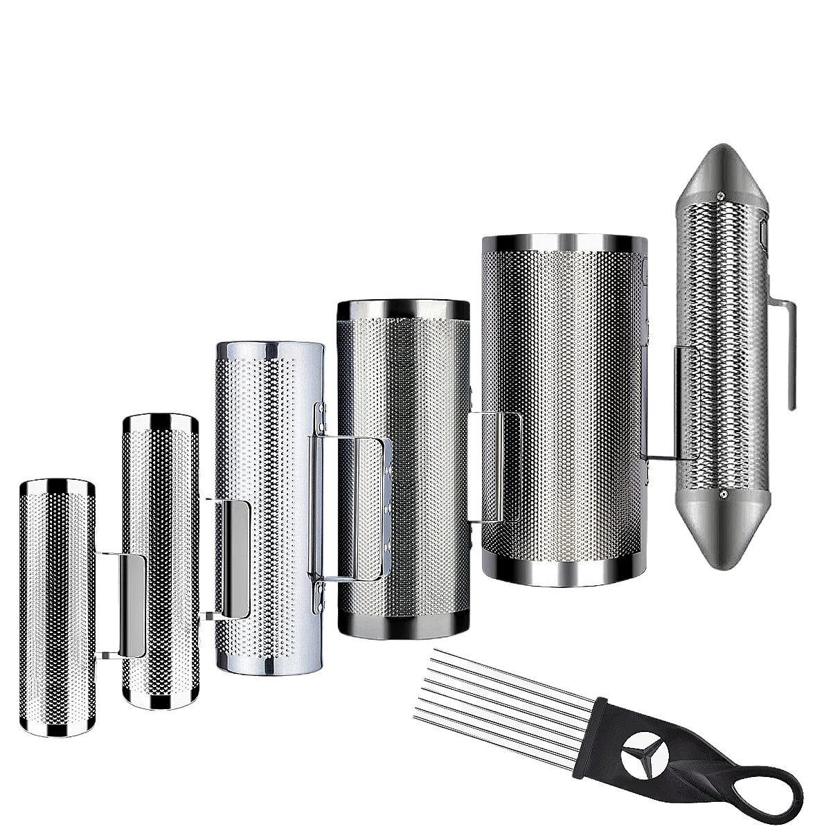 Guiro de Aço Inoxidável para Percussão Latina, Instrumento de Porto Rico com Raspadores de Guiro para Apresentações ao Vivo