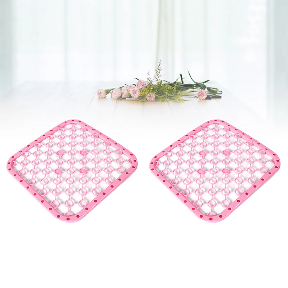 

2Pcs Sink Debris Mat Kitchen Square Design Insulation Pad Dish Drying Rack Holder Sink Debris Filter Mat Insulation Pad