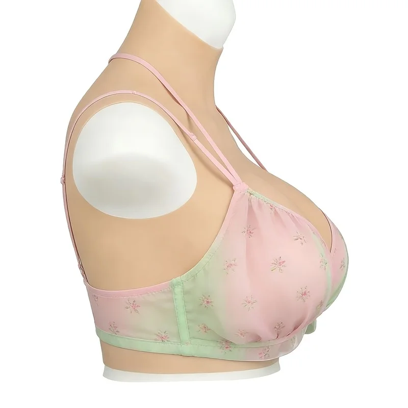Realistic Silicone Breast Forms Enhancer with Nipple Areola Plump Soft Shake for Transgender Crossdresser Cosplay Fake Boobs