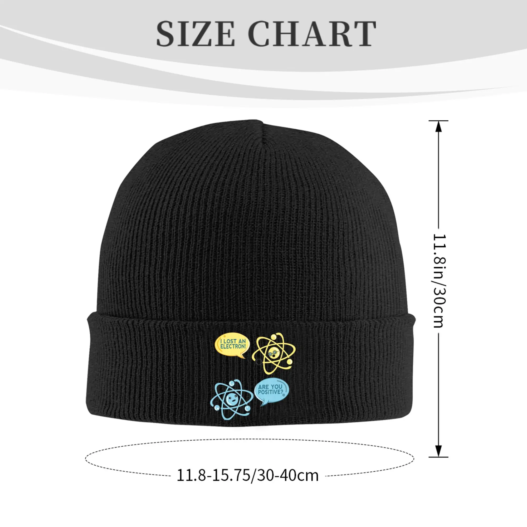 I Lost An Electron Are You Positive Graphic Beanie Hats  Knit Hat Unisex Adult Street Head Wrap Caps Spring Kpop Bonnet Hats