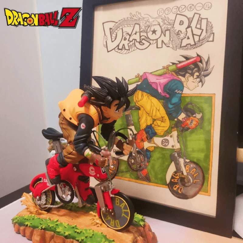 

20cm Goku Dragon Ball Figures GK Son Goku Cycling Action Figures PVC Anime Collectible Model Toys Birthday Ornamen toy Gifts