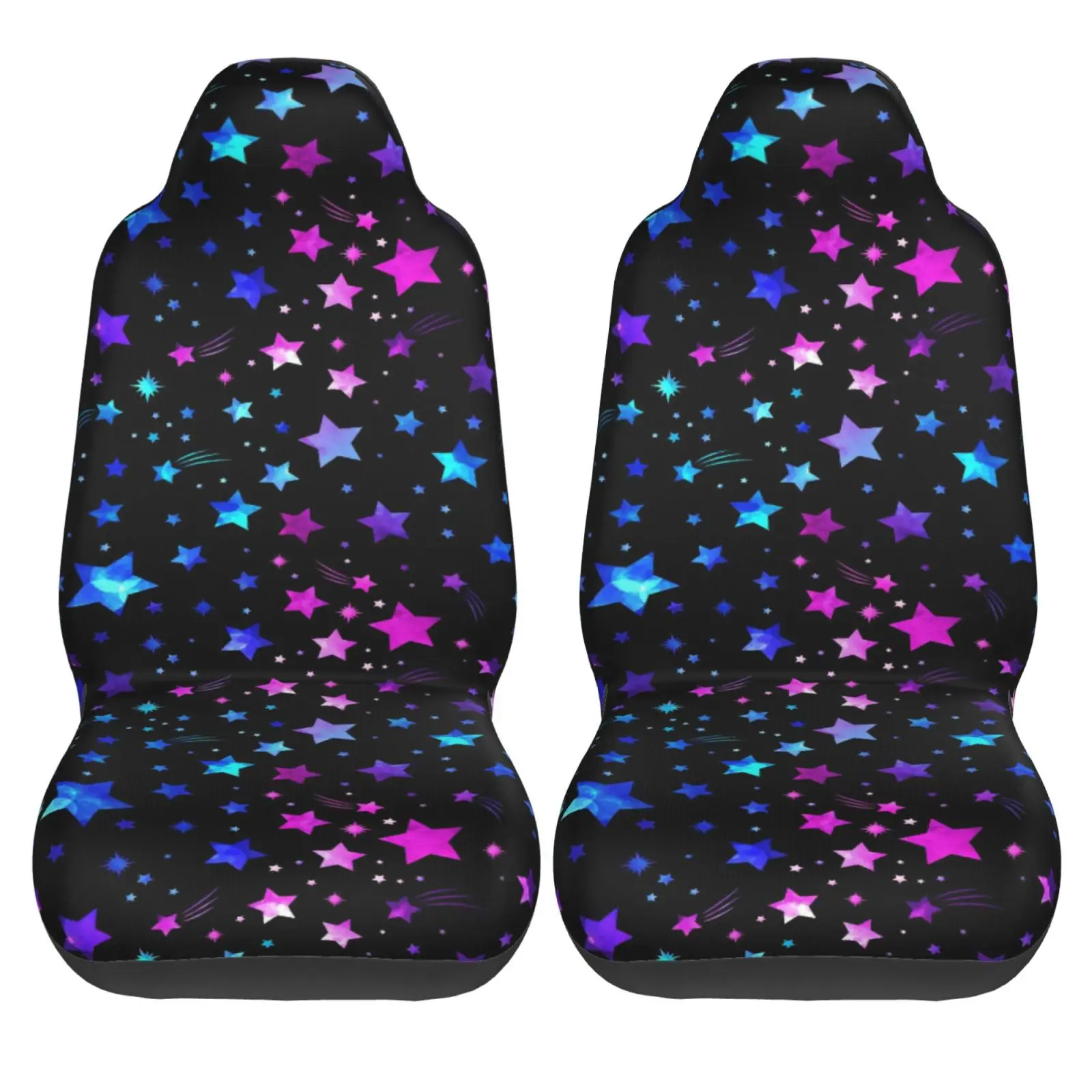 

Чехол на автомобильное сиденье Space Galaxy Constellation Zodiac Star с принтом, 2 шт., универсальный передний защитный чехол с принтом, аксессуары, набор подушек