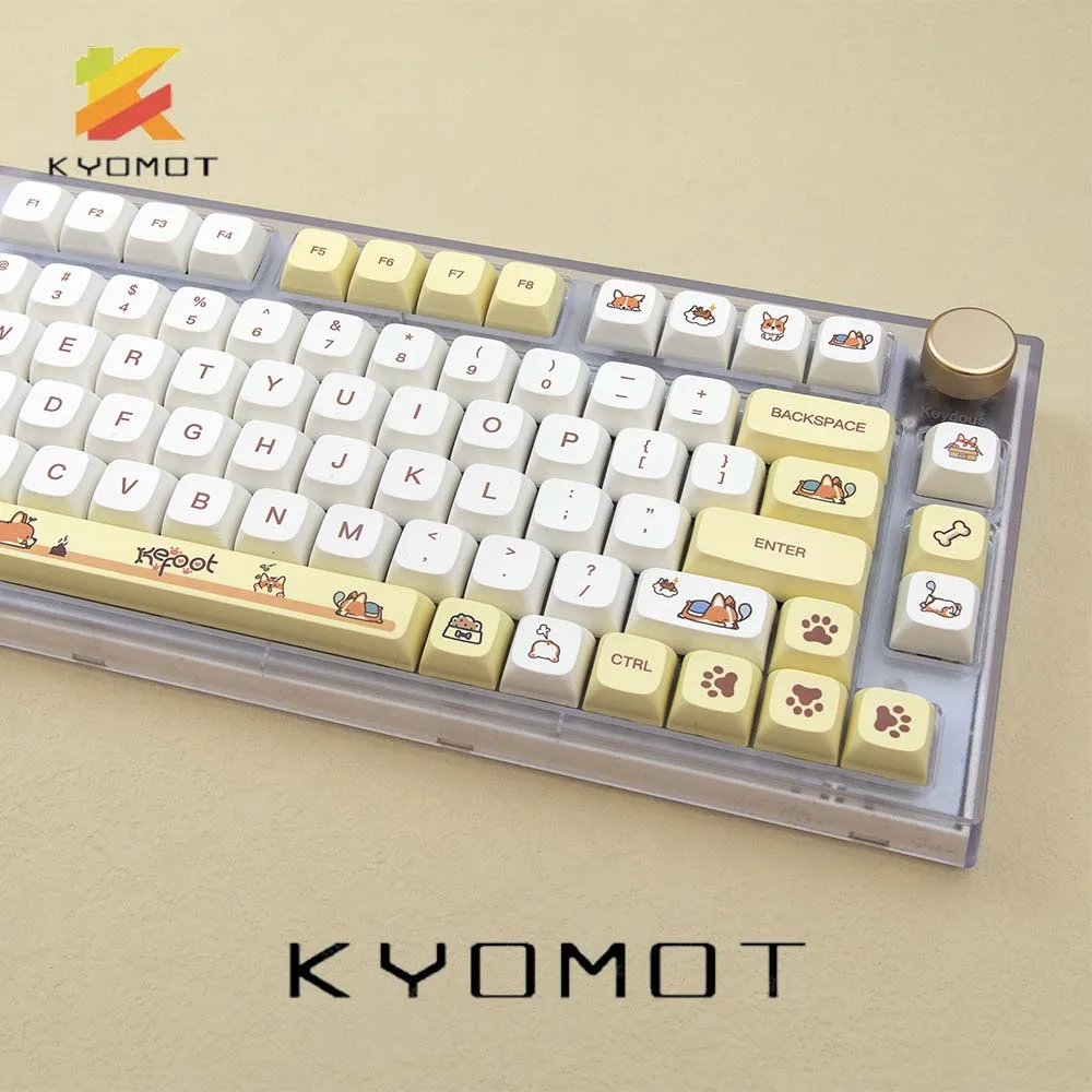 KYOMOT Corgi Keycap PBT Dye Sublimation Profile XDA 135 Keys สำหรับ Cherry MX Switch แป้นพิมพ์กลไก Filco ปรับแต่งรูปแบบ DIY