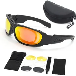Tactical Polarized Glasses Hunting Goggles Men's Sunglasses Air Gun Color Bullet Shooting Protective Glasses