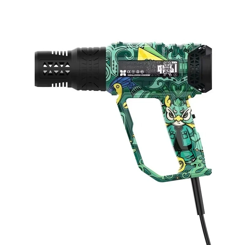 

Цифровой термофен с постоянным контролем температуры, двойным нагревательным элементом и защитой от перегрева для термоусадочной пленки