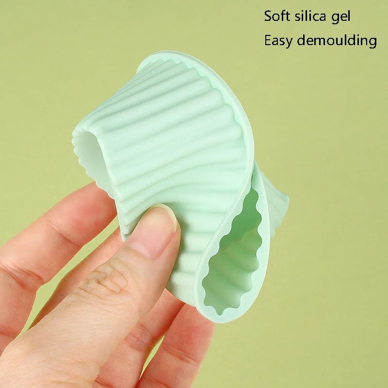 6 uds molde de silicona para pastel, molde redondo para hornear magdalenas y magdalenas, tazón freidora de aire, herramientas de decoración de pasteles DIY reutilizables, molde para hornear en la cocina