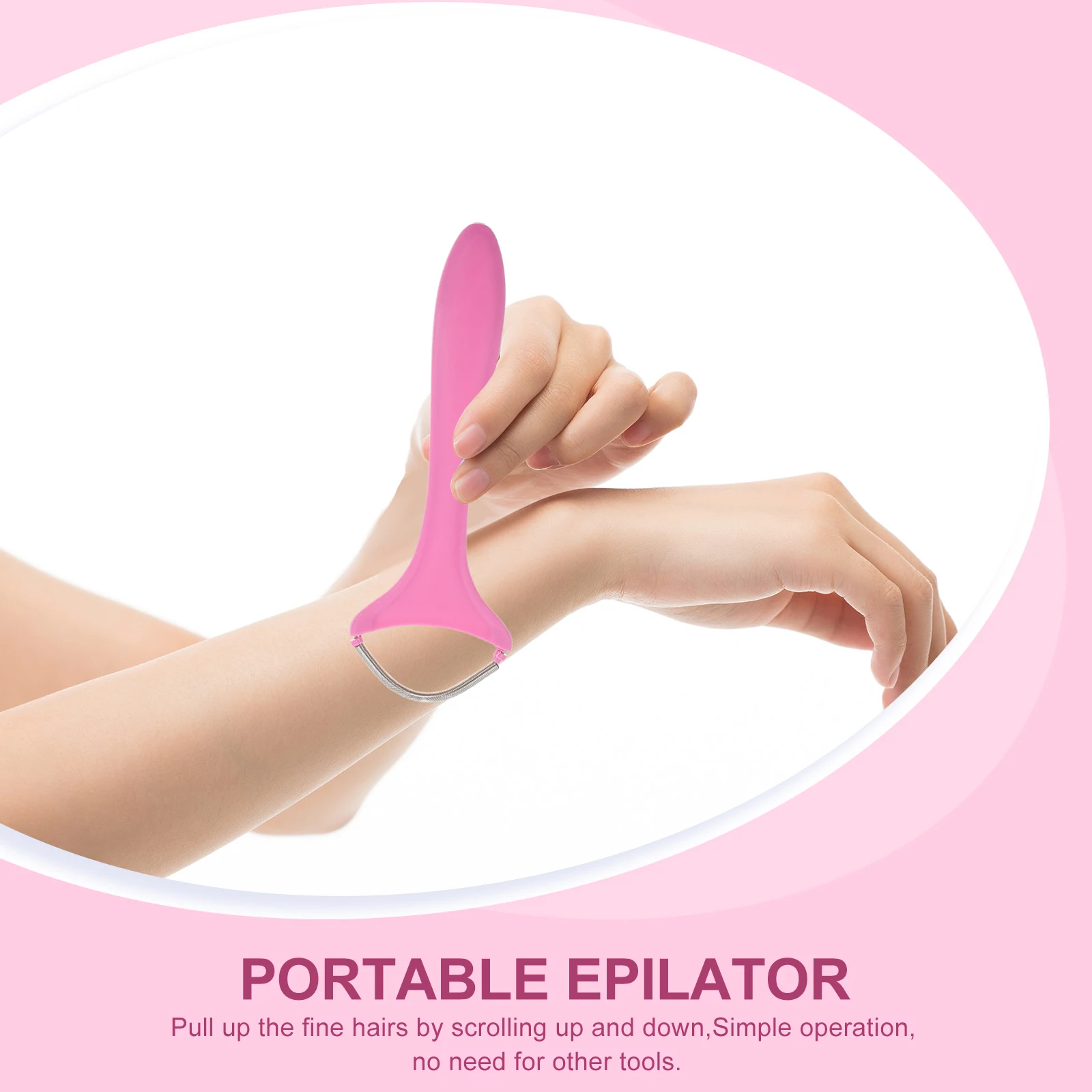 

Manual Facial Hair Remover Spring Design Random Color Epilator Tool for Forehead Cheeks Lip Chin Premium Material Save Money No