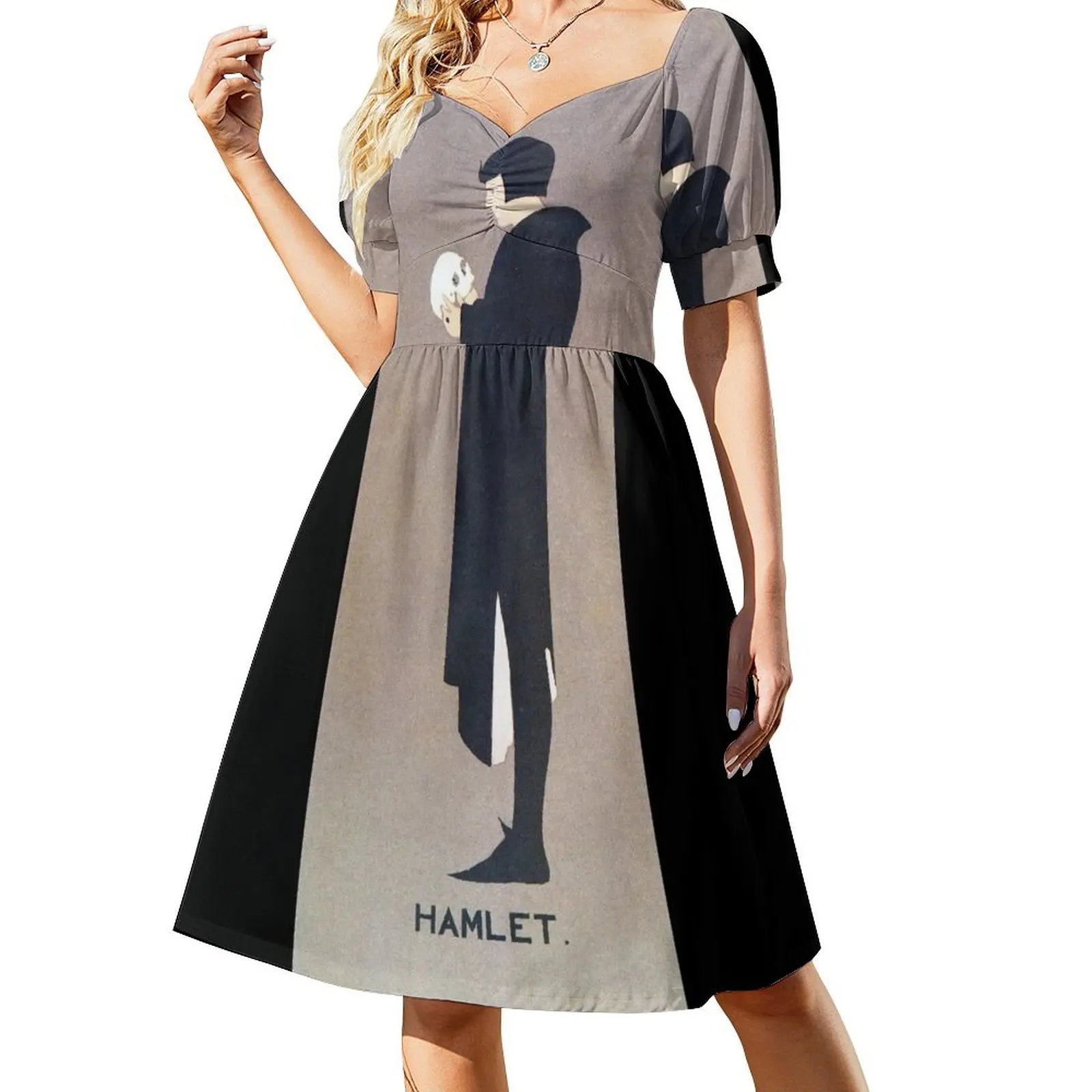 

Beggarstaffs, Hamlet and the Skull Short-Sleeved Dress Long dress woman Women long dress Women's skirt