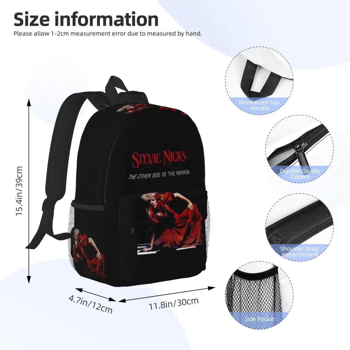 2024 Stevie Nicks Tour Live In Concert Albumcover Backpack Student Boys Girls BookBag Men Women School Bag Laptop Shoulder Bags