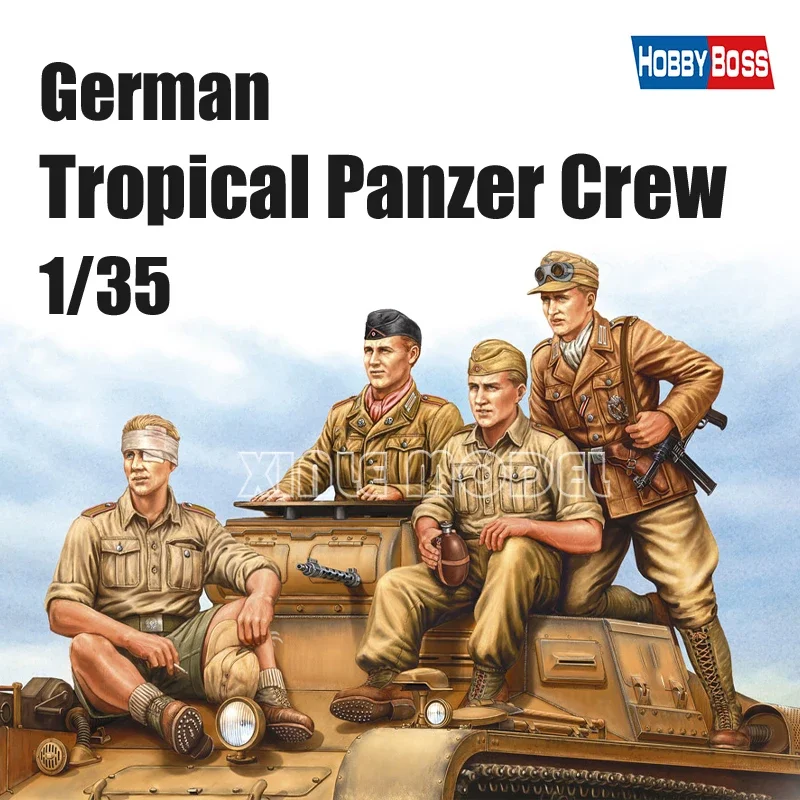 

Комплект пластиковой сборки Trumpeter 84409, немецкий танк в сборе, экипаж 1/35