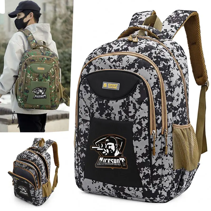 Schoolbag Boy 3.4.5.6 Grade Light Camo Backpack with Large Capacity Load Reduction Ultra-light Load Reduction Waterproof Bag New