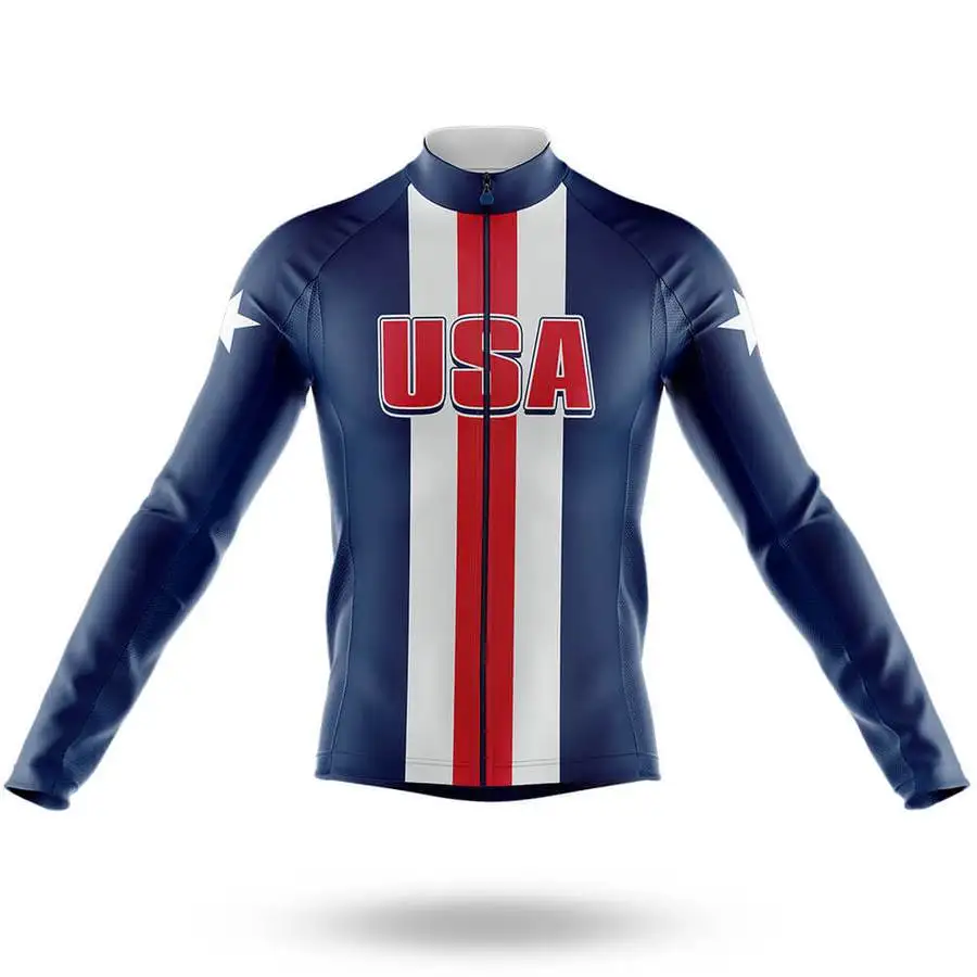 

WINTER FLEECE THERMAL USA NATIONAL TEAM ONLY LONG SLEEVE ROPA CICLISMO CYCLING JERSEY CYCLING WEAR SIZE XS-4XL