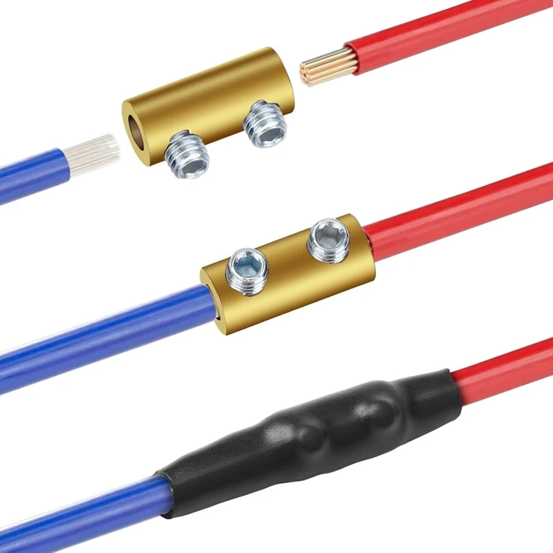 30-częściowy zestaw nakrętek złącza przewodu mierniczego, zacisk przyłączeniowy do łączenia okablowania, ze śrubami i rurką termokurczliwą