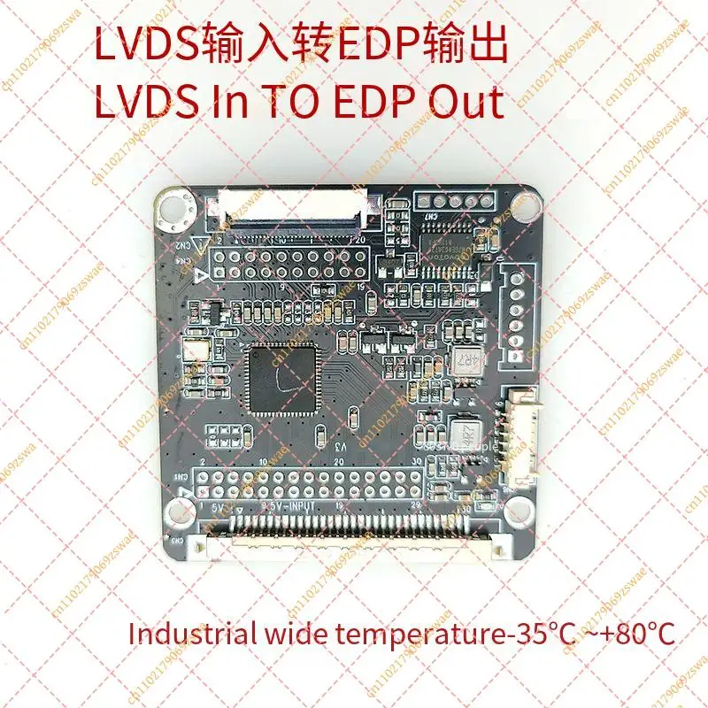 LVDS to eDP Bi-directional Signal Adapter Board, Multi-Resolution Display Driver, 3V/5V Support