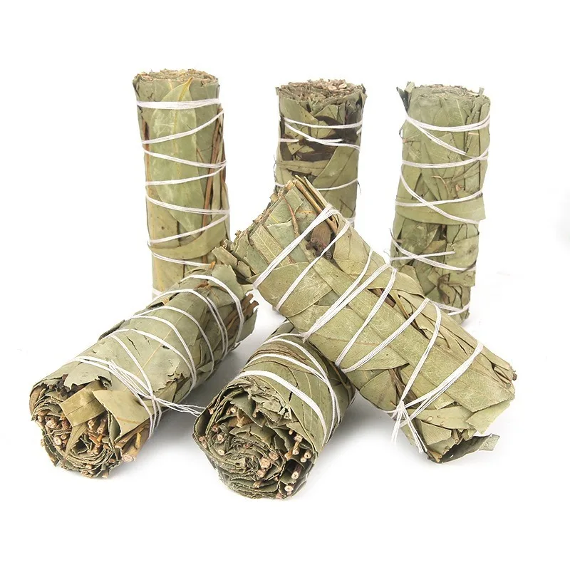 

Natural Eucalyptus Smudge Stick Handmade Wildcrafted Herb IncenseWand forSpace Cleansing & Meditation, AirPurifying Burn Bundle