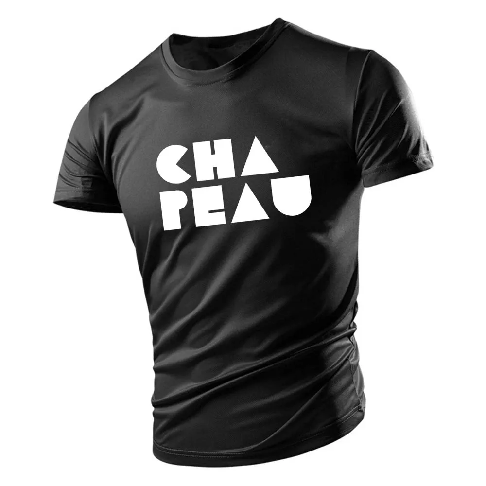 New Men's One-Neck Short-Sved T-Shirt Comfortable 2D Letter Personalized Design Hand-Painted Custom-Made Clothing