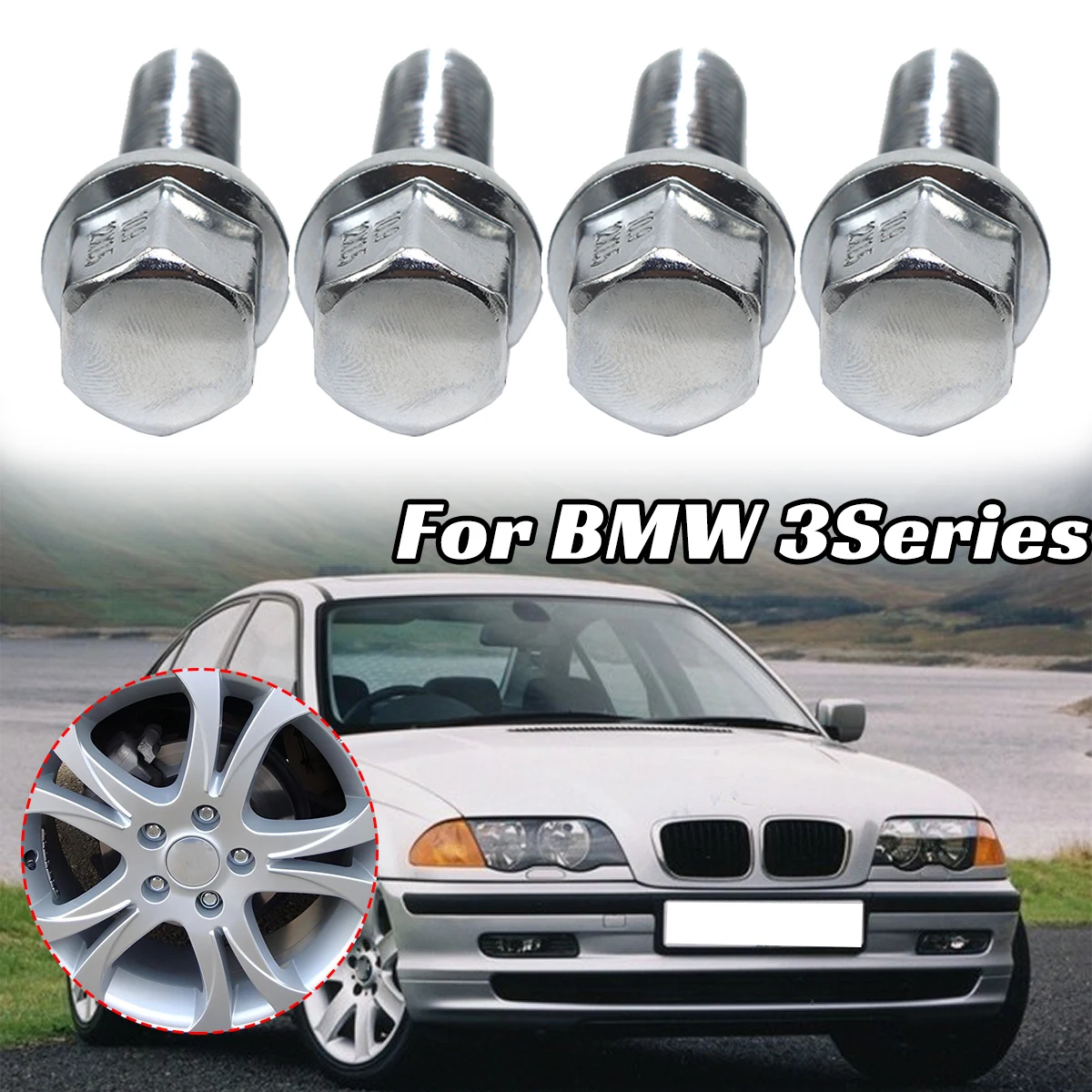 

4/5pc Car Wheel Tyre Nut Stud Lug Bolt Screw Replace Longer 36130141574 For BMW 3 Series E21 E30 E36 E46 E90 E91 E92 E93 318d