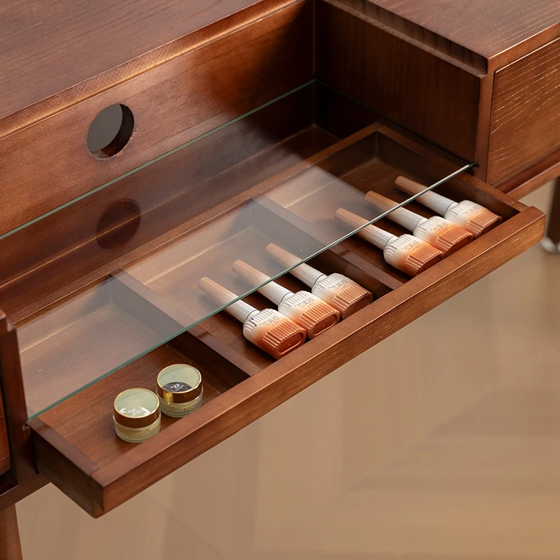 Wooden Professional Nail Table Dust Collector Designer Salon Nail Desk Beauty Workstation Stolik Do Manicure Furniture Salon