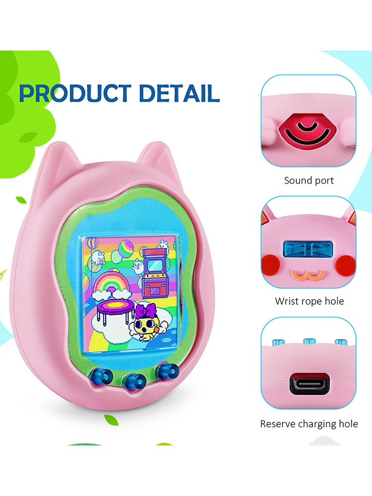 Silicone Case Cartoon Protective Cover for Virtual Interactive Pet Game Machine Protective Sleeve Skin for Tamagotchi Uni