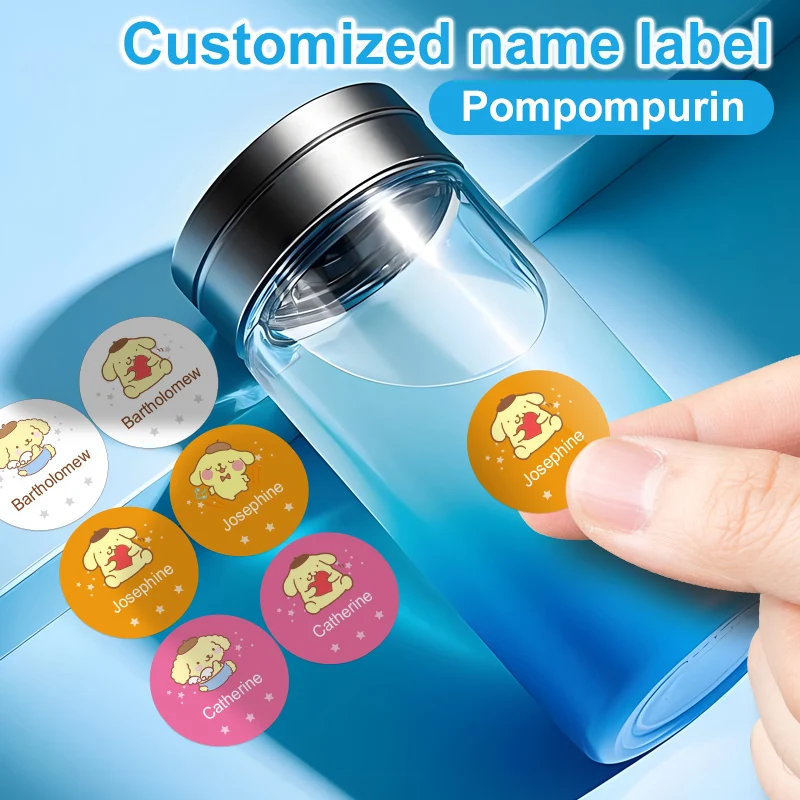 Personalized Pompompurin Name Stickers for Back to School - Durable,Trendy,Colorful Organization Stickers for Festival Gifts