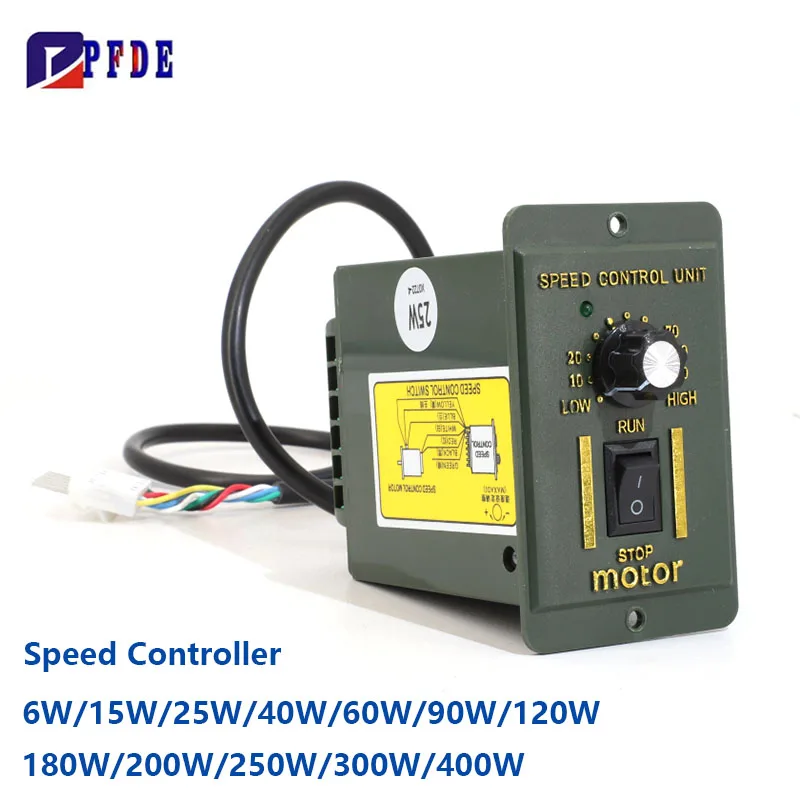 

AC220V Electric Motor Speed Controller for AC for AC Gear Motor CW CCW Governor 6W 15W 25W 40W 60W 90W 120W 180W 200W 250W 400W