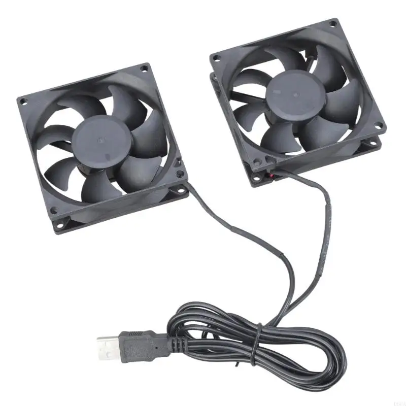 

High Performances USB 5V 8x8cm Double Cooling Fan 8025 for Desktop Computers and Electronic Devices