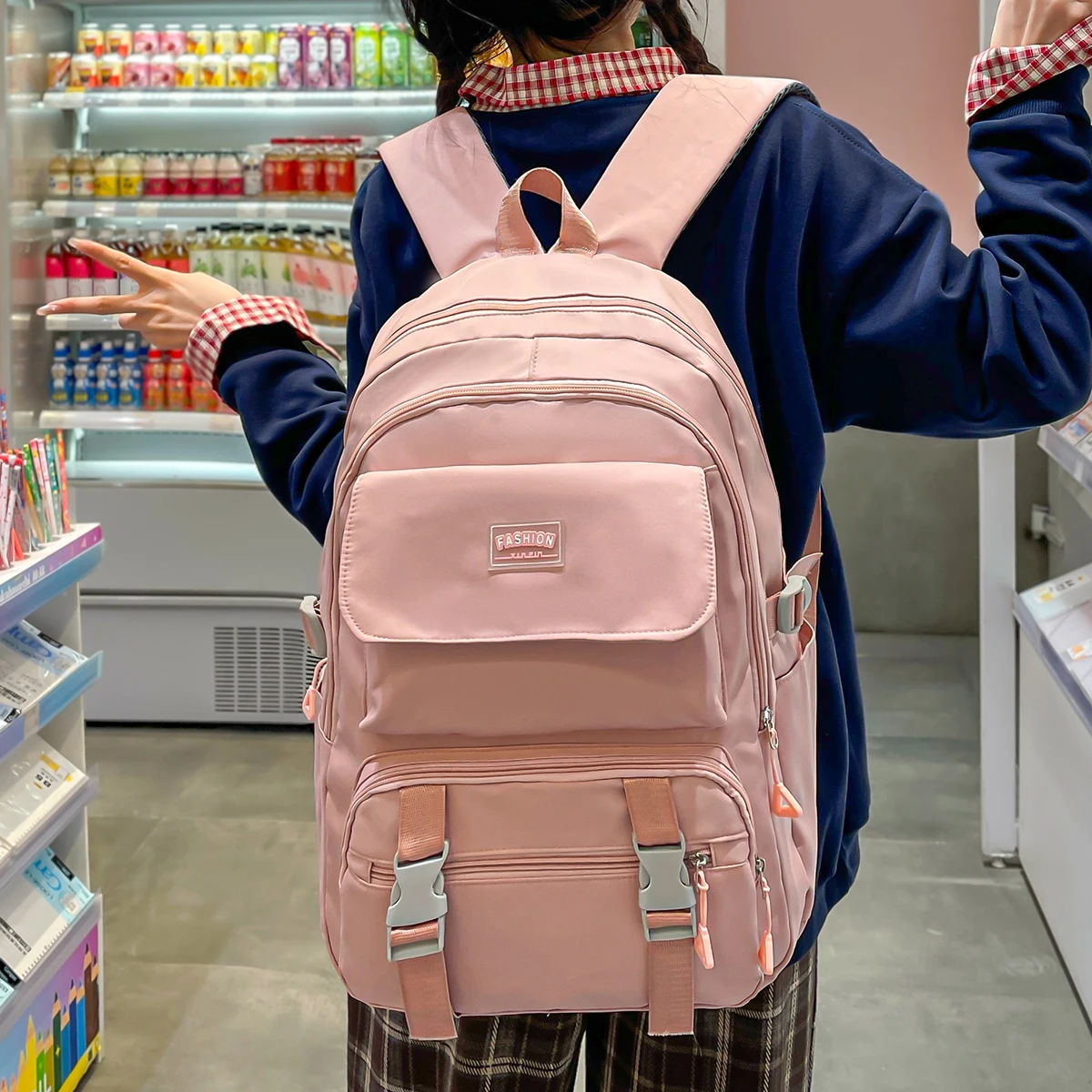 

Schoolbags for Girls, Junior High School Students, High School Students, Large-Capacity, Weight-Reducing, Spine-Protecting College Student Backpacks, Travel Outdoor Backpacks